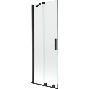 MEXEN/S - Velar Dvojkrídlová posuvná vaňová zástena 150 x 150 cm, transparent, čierna 896-150-000-01-70 vyobraziť