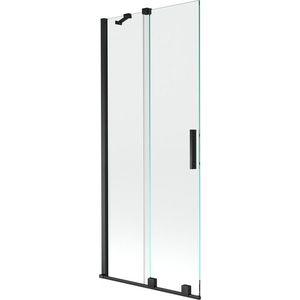 MEXEN/S - Velar Dvojkrídlová posuvná vaňová zástena 85 x 150, transparent, čierna 896-085-000-01-70 vyobraziť