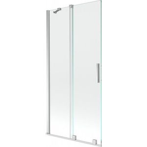 MEXEN/S - Velar Dvojkrídlová posuvná vaňová zástena 150 x 150 cm, transparent, chróm 896-150-000-01-01 vyobraziť