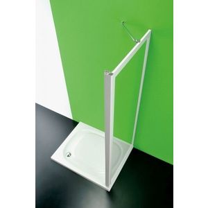 FORTE - Sprchová zástena ANTA FISSA MA - Farba rámu zásteny - Plast biely, Rozmer A - 90, Smer zatváranie - Univerzálny Ľavé / Pravé, Výplň - Polystyrol 2, 2 mm (acrilico), Výška - 185 BSAFI90MAP vyobraziť