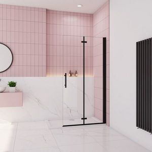 H K - Zalamovacia WALK-IN zástena Melody Black WF1 110x195, číre sklo MELODYBLWF111 vyobraziť