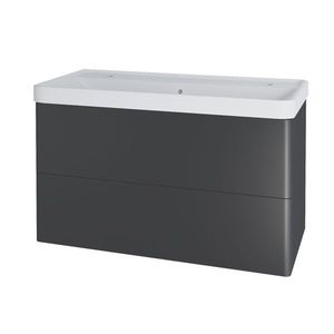 Mereo Siena, kúpeľňová skrinka s keramickým umývadlom 101 cm, antracit mat CN4322 vyobraziť