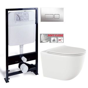 PRIM predstenový inštalačný systém s chrómovým tlačidlom 20/0041+ WC INVENA TINOS + SEDADLO PRIM_20/0026 41 NO1 vyobraziť