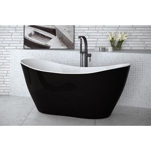 BESCO - Voľne stojaca vaňa VIYA (ANDRIA) - Farba - Čierna / biela, Rozmer vane - 160 × 70 cm VANAND16BW vyobraziť