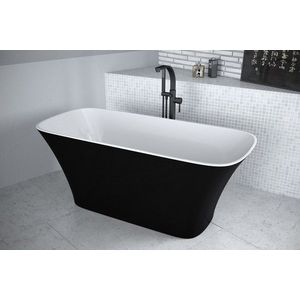 BESCO - Voľne stojaca vaňa ASSOS (NEAPOL) - Farba - Čierna / biela, Rozmer vane - 160 × 70 cm VANNEA16BW vyobraziť