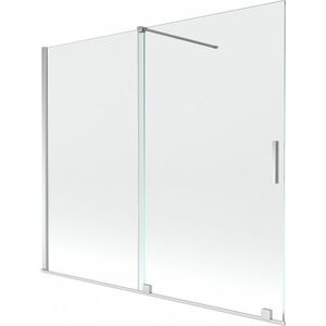 MEXEN/S - Velar Dvojkrídlová posuvná vaňová zástena 180 x 150, transparent, chróm 896-180-000-01-01 vyobraziť