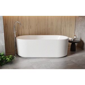 BESCO - Voľne stojaca vaňa GIULIANA biela, sifón so štrbinovým prepadom - Farba - Biela, Farba sifónu - Grafitová, Rozmer vane - 170 × 80 cm VANGIU170WNG vyobraziť