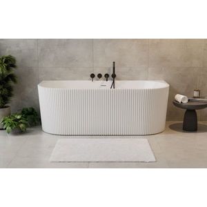 BESCO - Voľne stojaca vaňa LEYA biela, sifón so štrbinovým prepadom - Farba - Biela, Farba sifónu - Grafitová, Rozmer vane - 150 × 75 cm VANLEY150WNG vyobraziť