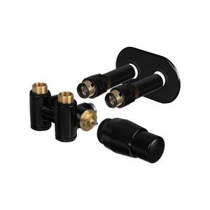 HOPA - THERMCOMBI-SET, stredový ventil (Z4K) s pripojením pre elektrickú tyč - Farba - Čierna , Variant - Pravá RDTHERMCOMSETRB vyobraziť