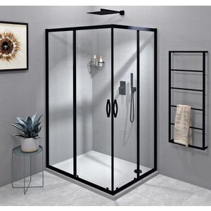 GELCO SIGMA SIMPLY BLACK Obdĺžnikový sprchovací kút 1100x1000 číre sklo, GS2111B-GS2110B GS2111B-GS2110B vyobraziť