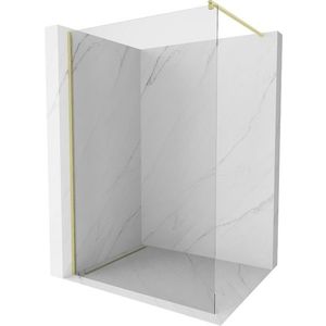 MEXEN/S - Kioto Sprchová zástena WALK-IN 105 x 200, transparent 8 mm, zlatá kartáčovaná 800-105-101-55-00 vyobraziť