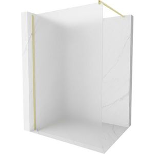 MEXEN/S - Kioto Sprchová zástena WALK-IN 110 x 200, dekor 8 mm, zlatá kartáčovaná 800-110-101-55-30 vyobraziť