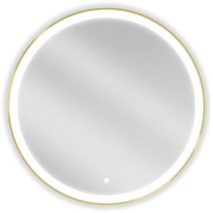 MEXEN - Esso zrkadlo s osvetlením 80, LED 6000K zlatý rám 9825-080-080-611-50 vyobraziť