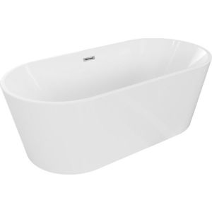 MEXEN/S - Luna vaňa voľne stojaca 170 x 80, biela, sifón a prepad chróm 52031708000-01 vyobraziť