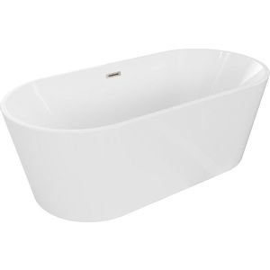 MEXEN/S - Luna vaňa voľne stojaca 170 x 80, biela, sifón a prepad nikel kartáčovaná 52031708000-97 vyobraziť