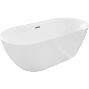 MEXEN/S - Roxy voľne stojaca vaňa 170 x 80, biela, sifón a prepad meď kartáčovaná 51201708000-65 vyobraziť