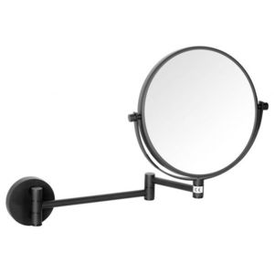 SAPHO - X-ROUND BLACK závesné kozmetické zrkadlo, priemer 200, obojstranné, čierna mat XR006B vyobraziť