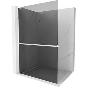 MEXEN/S - Kioto+ L Sprchová zástena WALK-IN s poličkou a držiakom uterákov 80 x 200, grafit, biela 800-080-123-20-40 vyobraziť