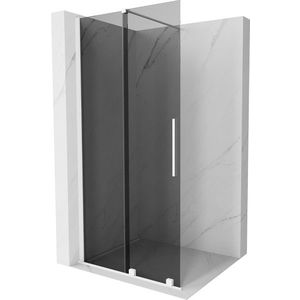 MEXEN/S - Velar Sprchová zástena posuvná Walk-in 110 x 200, grafit 8 mm, biela 871-110-000-43-20 vyobraziť
