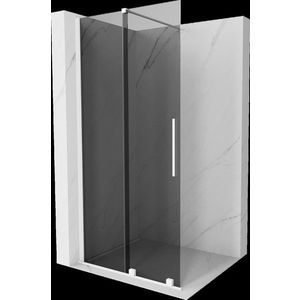 MEXEN/S - Velar Sprchová zástena posuvná Walk-in 120 x 200, grafit 8 mm, biela 871-120-000-43-20 vyobraziť