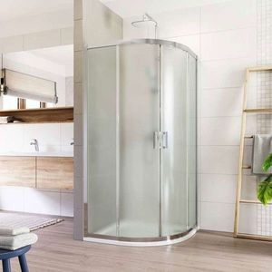 Mereo Sprchovací kút, Lima, štvrťkruh, R 550, zasúvací, 100x100 cm, chróm ALU, sklo Point CK608B62K vyobraziť