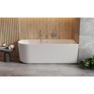 BESCO - Voľne stojaca vaňa DENAYA biela, sifón so štrbinovým prepadom - Farba - Biela, Farba sifónu - Čierna, Rozmer vane - 150 × 75 cm, Spôsob prevedenia - Pravé VANDENA150PB vyobraziť