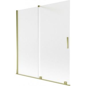 MEXEN/S - Velar dvojkrídlová posuvná vaňová zástena 150 x 150, dekor, zlatá 896-150-000-31-50 vyobraziť