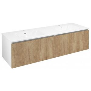 SAPHO - LOREA skrinka 180x46x51, 5cm (90+90cm), dub alabama/biela matná LE090-2231-02 vyobraziť