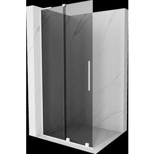MEXEN/S - Velar L Sprchová zástena posuvná Walk-in 110 x 200, grafit 8 mm, biela 871-110-003-43-20 vyobraziť