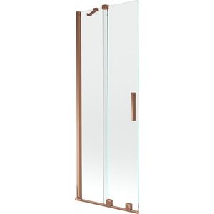 MEXEN/S - Velar Dvojkrídlová posuvná vaňová zástena 70 x 150, transparent, růžové zlato 896-070-000-01-60 vyobraziť