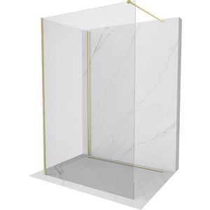 MEXEN/S - Kyoto Sprchová zástena WALK-IN 120 x 100, transparent, zlatá kartáčovaná 800-120-212-55-00-100 vyobraziť