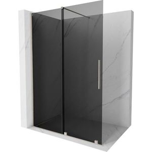 MEXEN/S - Velar Sprchová zástena posuvná Walk-in 150 x 200, grafit 8 mm, nikel kefovaná 871-150-000-43-97 vyobraziť