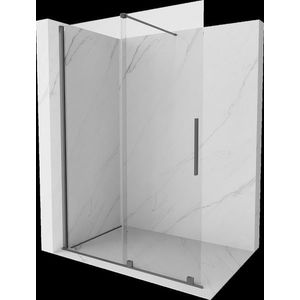 MEXEN/S - Velar Sprchová zástena posuvná Walk-in 150 x 200, transparent 8 mm, grafit metal 871-150-000-03-95 vyobraziť