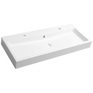 SAPHO - ORINOKO dvojumývadlo, litý mramor, 100x42 cm, biela OR101 vyobraziť
