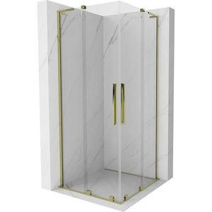 MEXEN/S - Velar L Duo sprchovací kút, posuvné dvere 100 x 100, transparent, zlato 871-100-100-02-03-50 vyobraziť