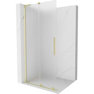 MEXEN/S - Velar L Sprchová zástena posuvná Walk-in 90 x 200, dekor 8 mm, zlato kefovaná 871-090-003-33-55 vyobraziť