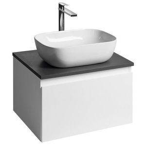 AQUALINE - ALTAIR skrinka s doskou 58 cm, biela/antracit bridlica AI263-03 vyobraziť