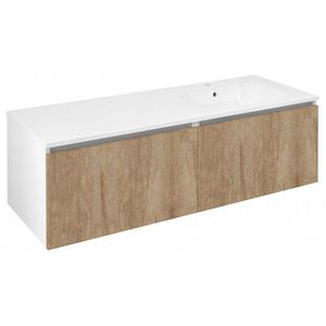 SAPHO - LOREA skrinka 140x46x51, 5cm (70+70cm), pravá, dub alabama/biela matná LE070-2231-R-05 vyobraziť