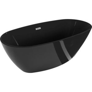 MEXEN/S - Eris voľne stojaca vaňa 170 x 80, čierna, sifón a prepad chróm 53441708070-01 vyobraziť