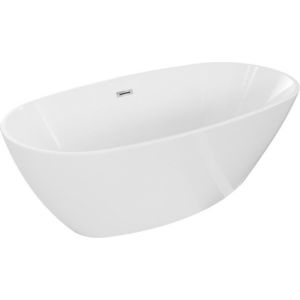 MEXEN/S - Eris voľne stojaca vaňa 155 x 80, biela, sifón a prepad chróm 53441558000-01 vyobraziť