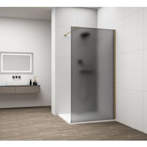 POLYSAN - ESCA GOLD MATT jednodielna sprchová zástena na inštaláciu k stene, dymové matné sklo, 1200 ES1412-04 vyobraziť