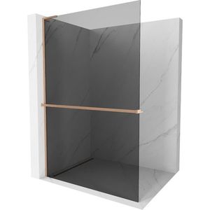 MEXEN/S - Kioto+ L Sprchová zástena WALK-IN s poličkou a držiakom uterákov 80 x 200, grafit, meď kartáčovaná 800-080-123-65-40 vyobraziť