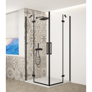 GELCO - TRINITY BLACK štvorcový kút 1000x1000 rohový vstup, číre sklo, GT2210-10C-B GT2210-10C-B vyobraziť