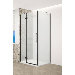GELCO TRINITY BLACK štvorcový kút 1200x1200 ľavý, matné sklo, GT5612-12ML-B GT5612-12ML-B vyobraziť
