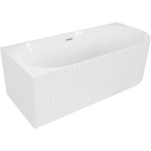 MEXEN/S - Gia voľne stojaca rohová vaňa reliéf ľavá 170 x 80, biela lesk, sifón a prepad nikel kartáčovaný 52701708000L-97 vyobraziť