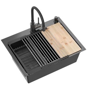 Quadron Quadron - Oceľový drez LUKE 110 WORKSTATION Black bez kuchynskej batérie ZLE-09003 vyobraziť