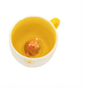 Žltý/krémový porcelánový hrnček 350 ml Surprise Highland Cow – Sass & Belle vyobraziť
