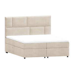 Béžová boxspring posteľ s úložným priestorom 200x200 cm Lola – Ropez vyobraziť
