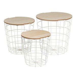 Okrúhle odkladacie stolíky v súprave 3 ks 39x39 cm – Casa Selección vyobraziť