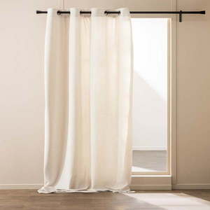 Krémový záves z materiálu buklé 140x260 cm Winona – douceur d'intérieur vyobraziť